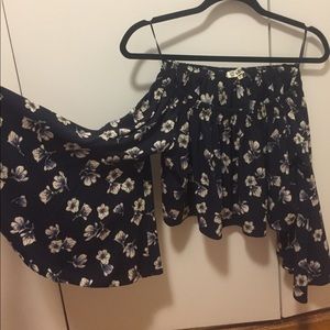 Floral Off-The-Shoulder Crop Top